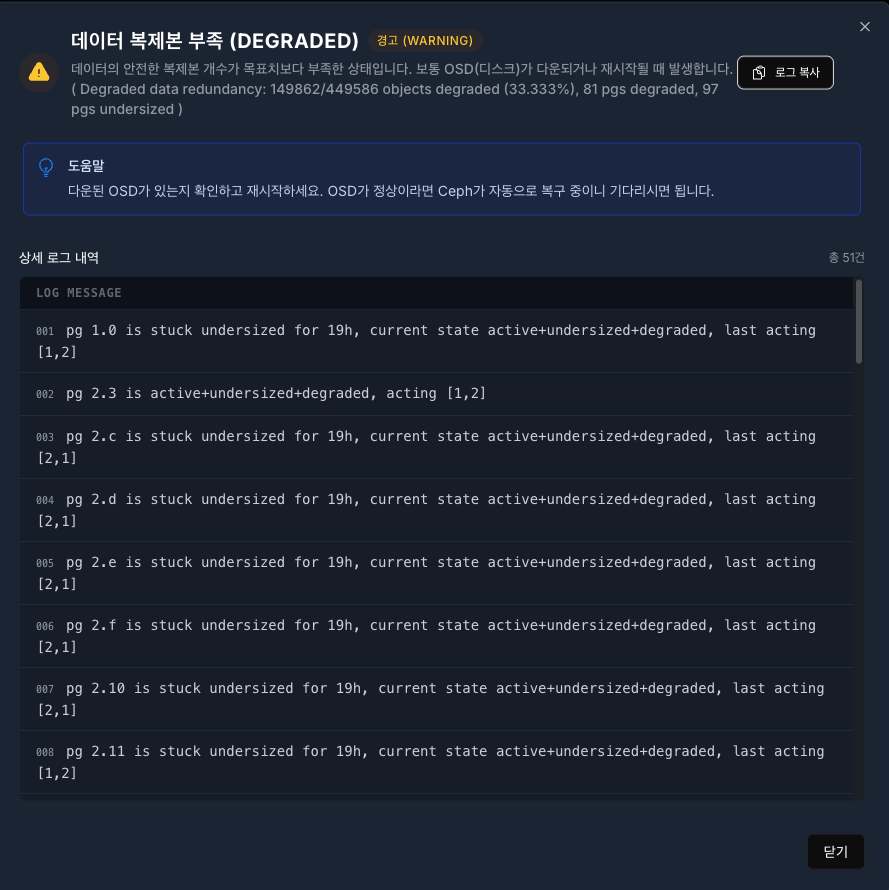 ceph 상태 진단 내역 모달.png